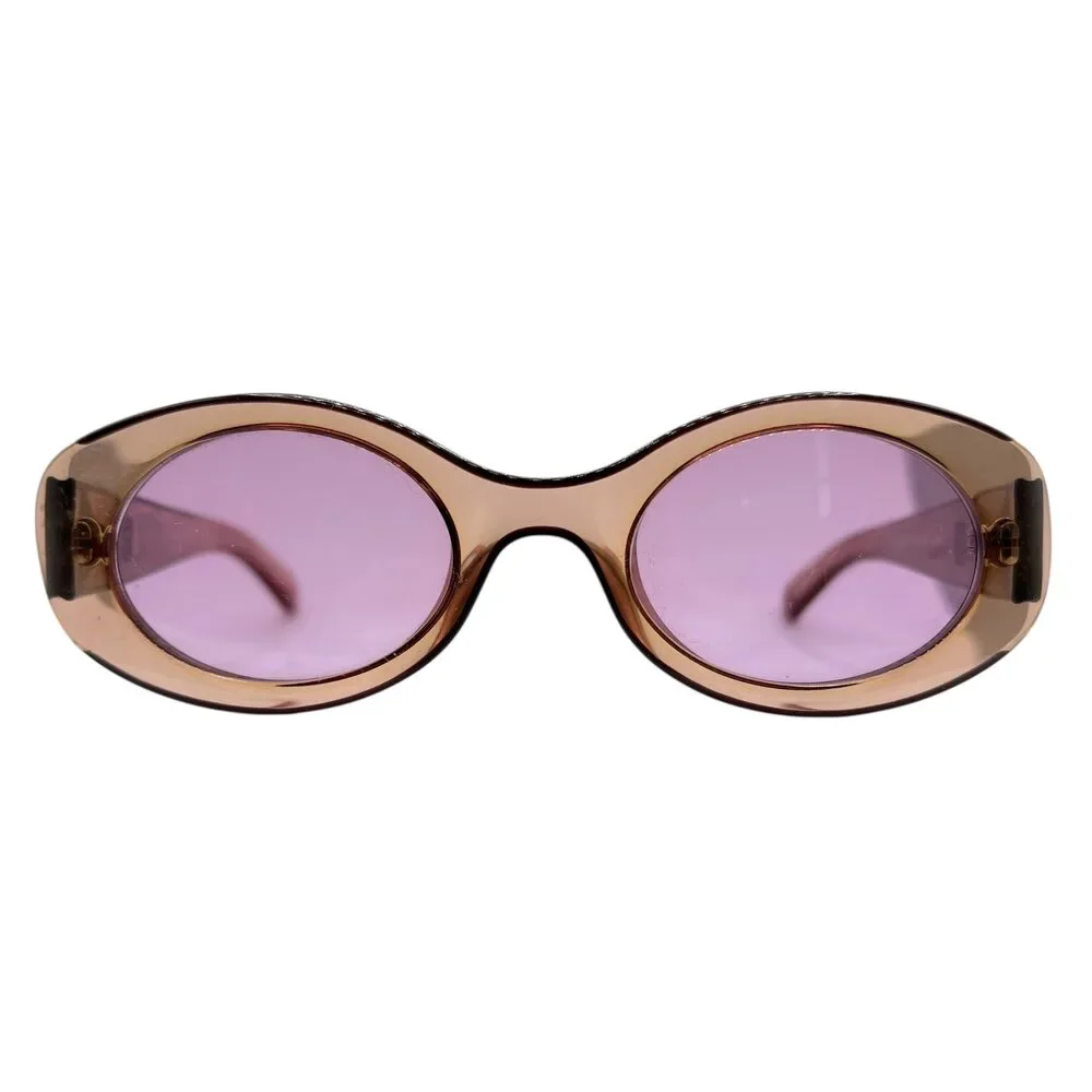 Gucci 2430 90's Purple & Brown Oval Sunglasses